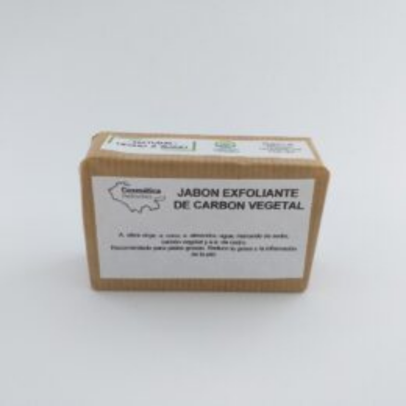 Jabón exfoliante de carbón vegetal
